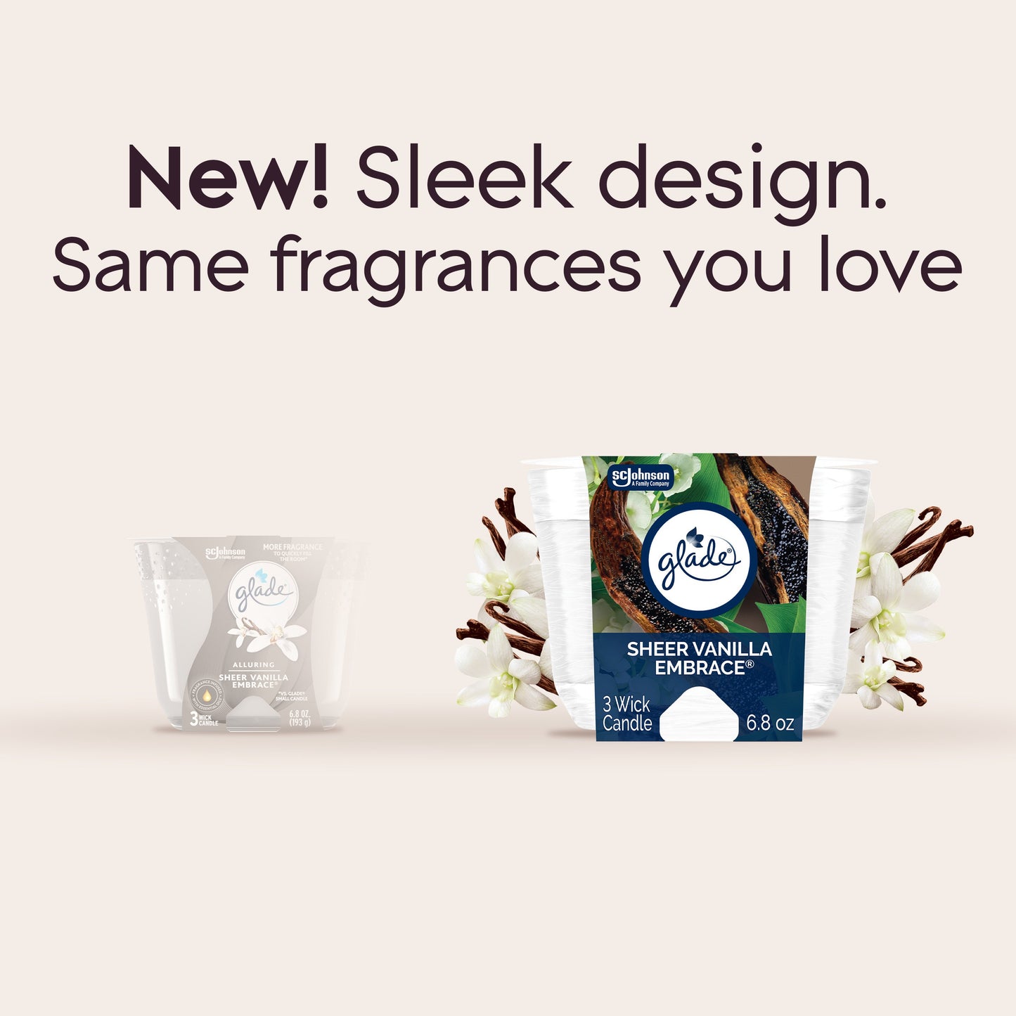 Glade Sheer Vanilla Embrace 3 Wick Candle