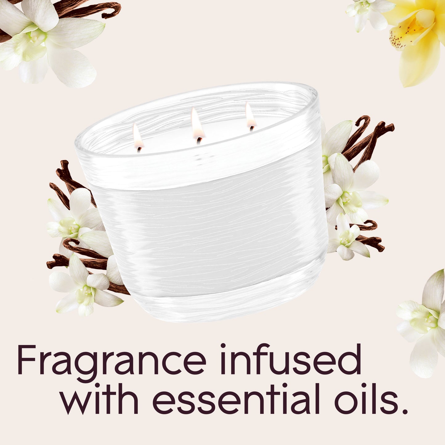Glade Sheer Vanilla Embrace 3 Wick Candle