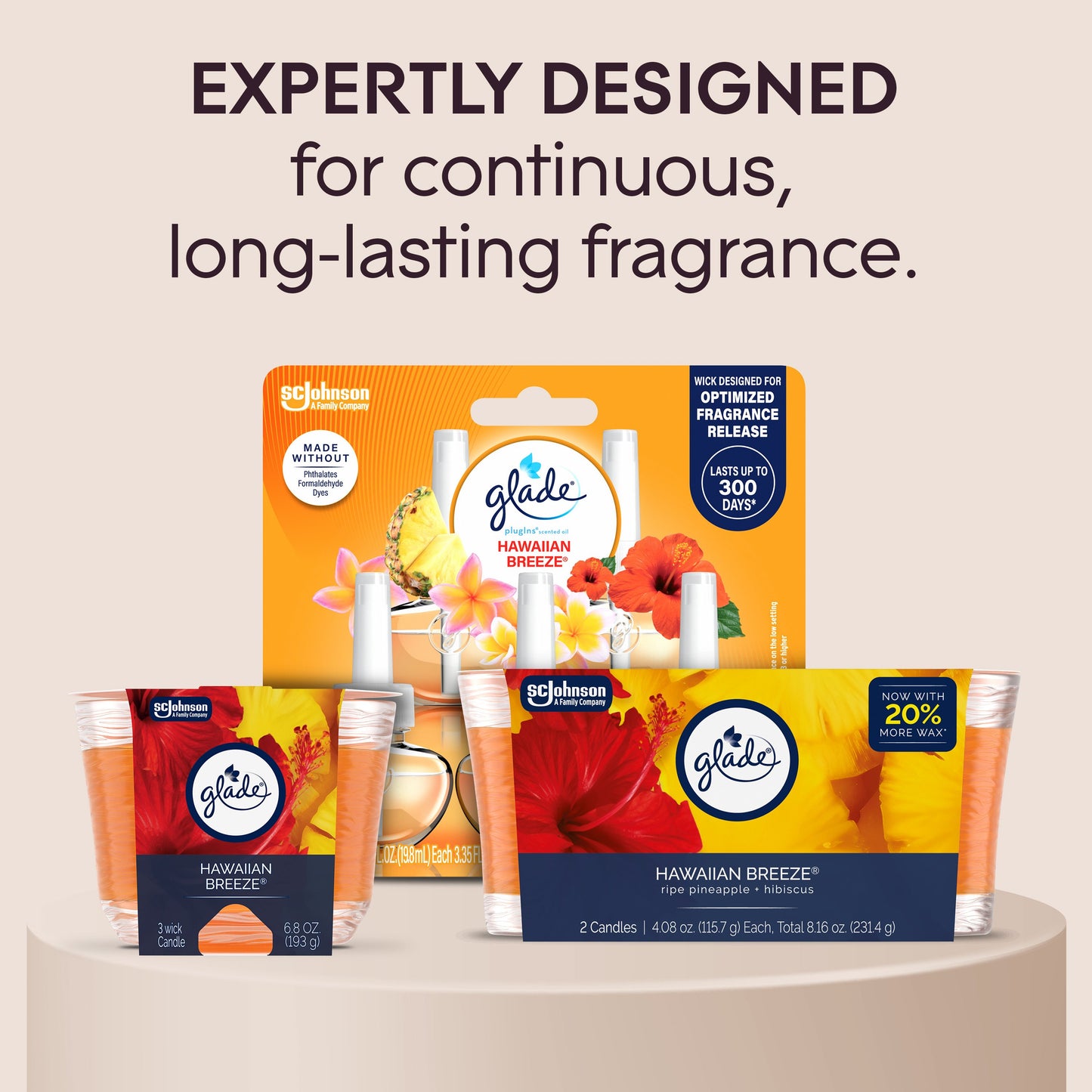 Glade Hawaiian Breeze 3 Wick Candle