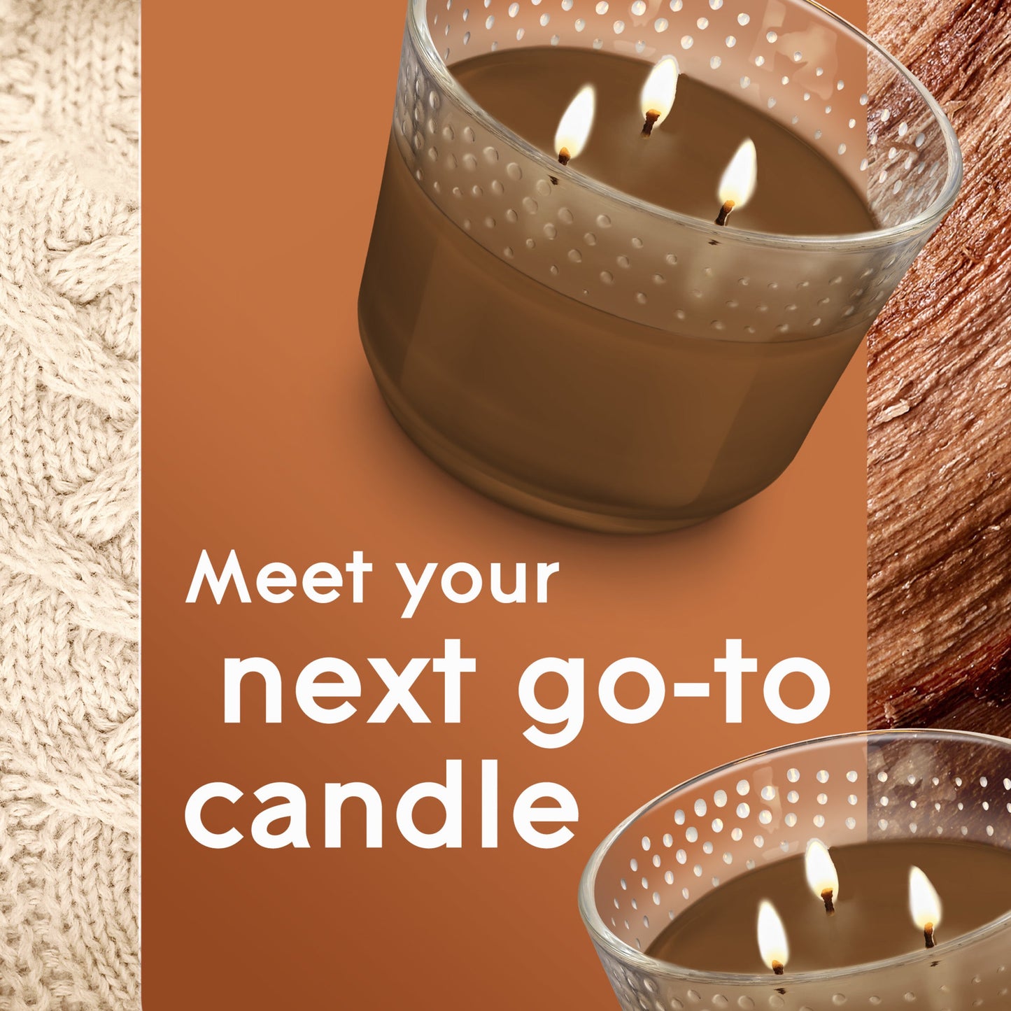 Glade Cashmere Woods 3 Wick Candle