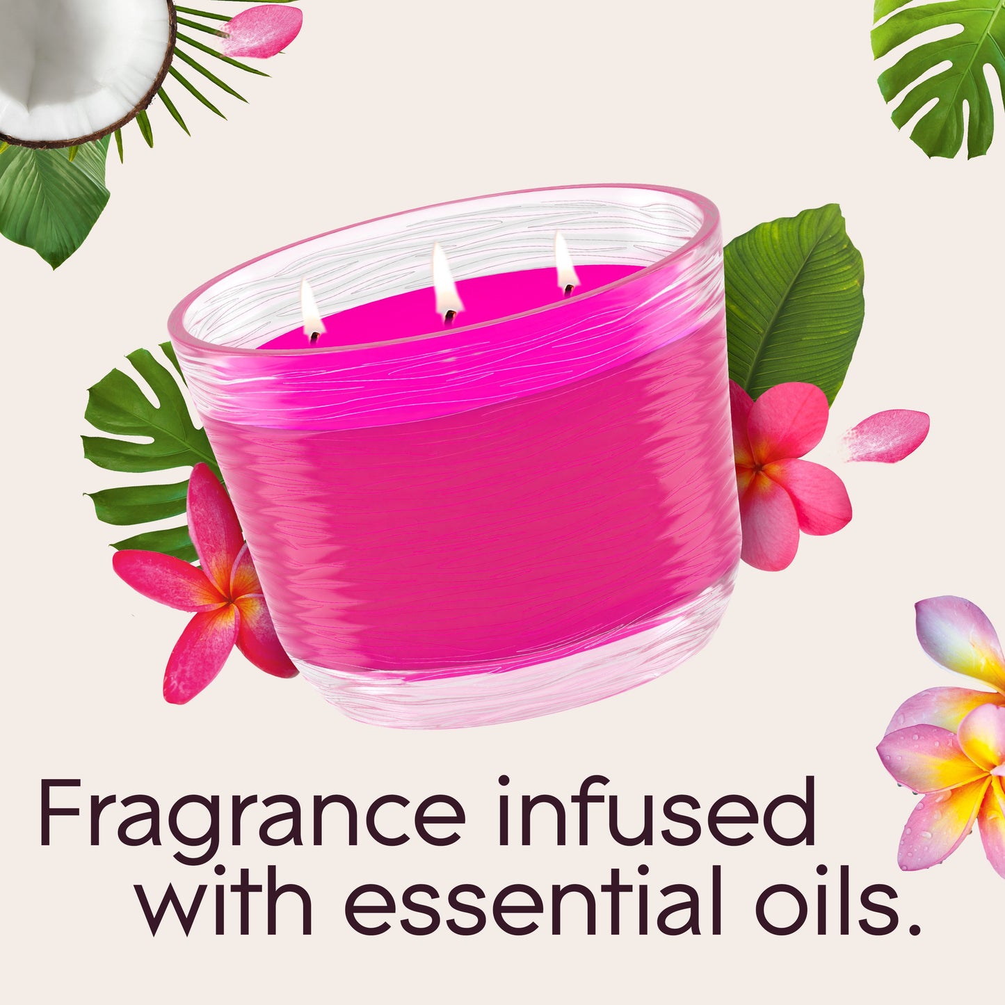 Glade Exotic Tropical Blossoms 3 Wick Candle