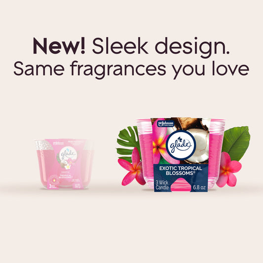 Glade Exotic Tropical Blossoms 3 Wick Candle
