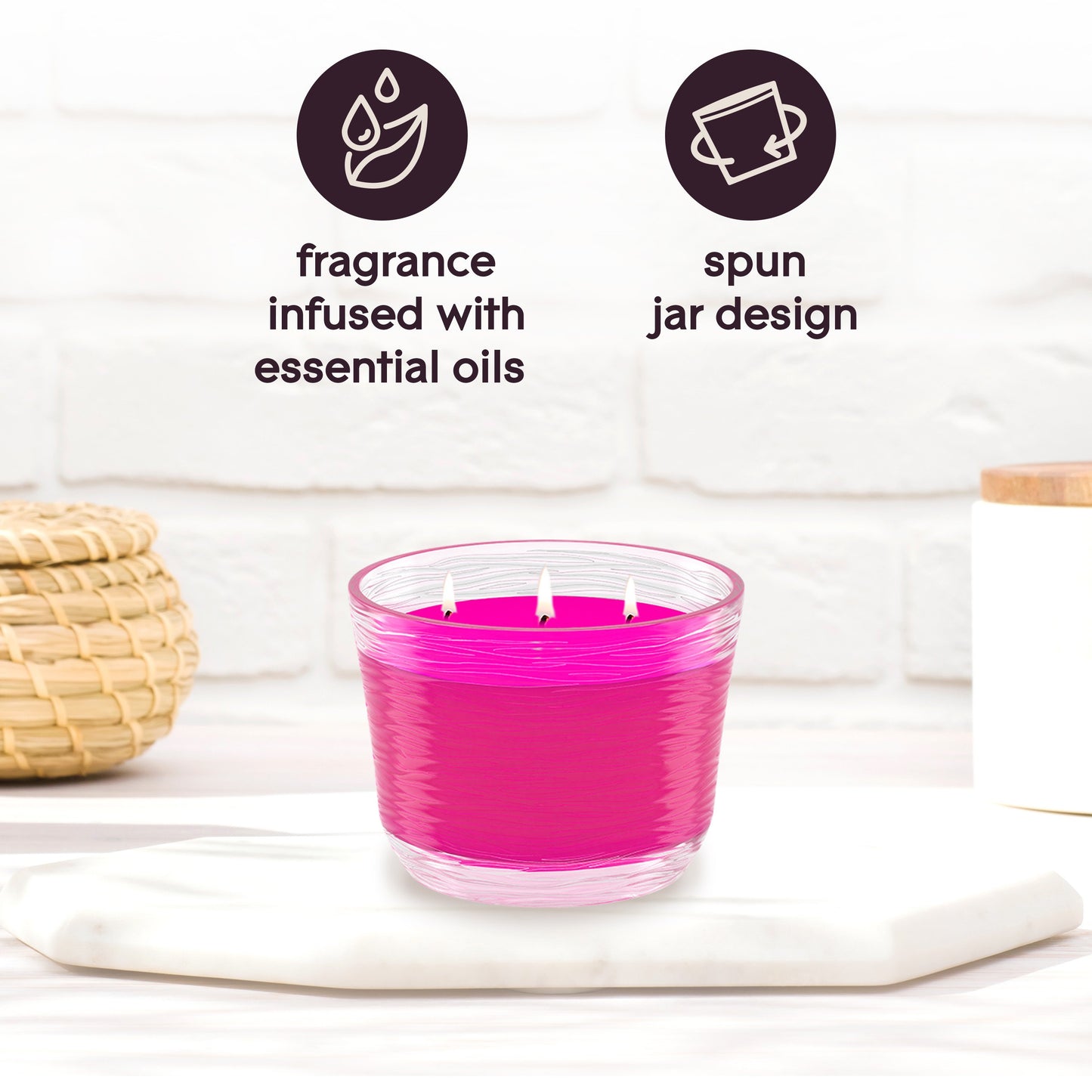 Glade Exotic Tropical Blossoms 3 Wick Candle