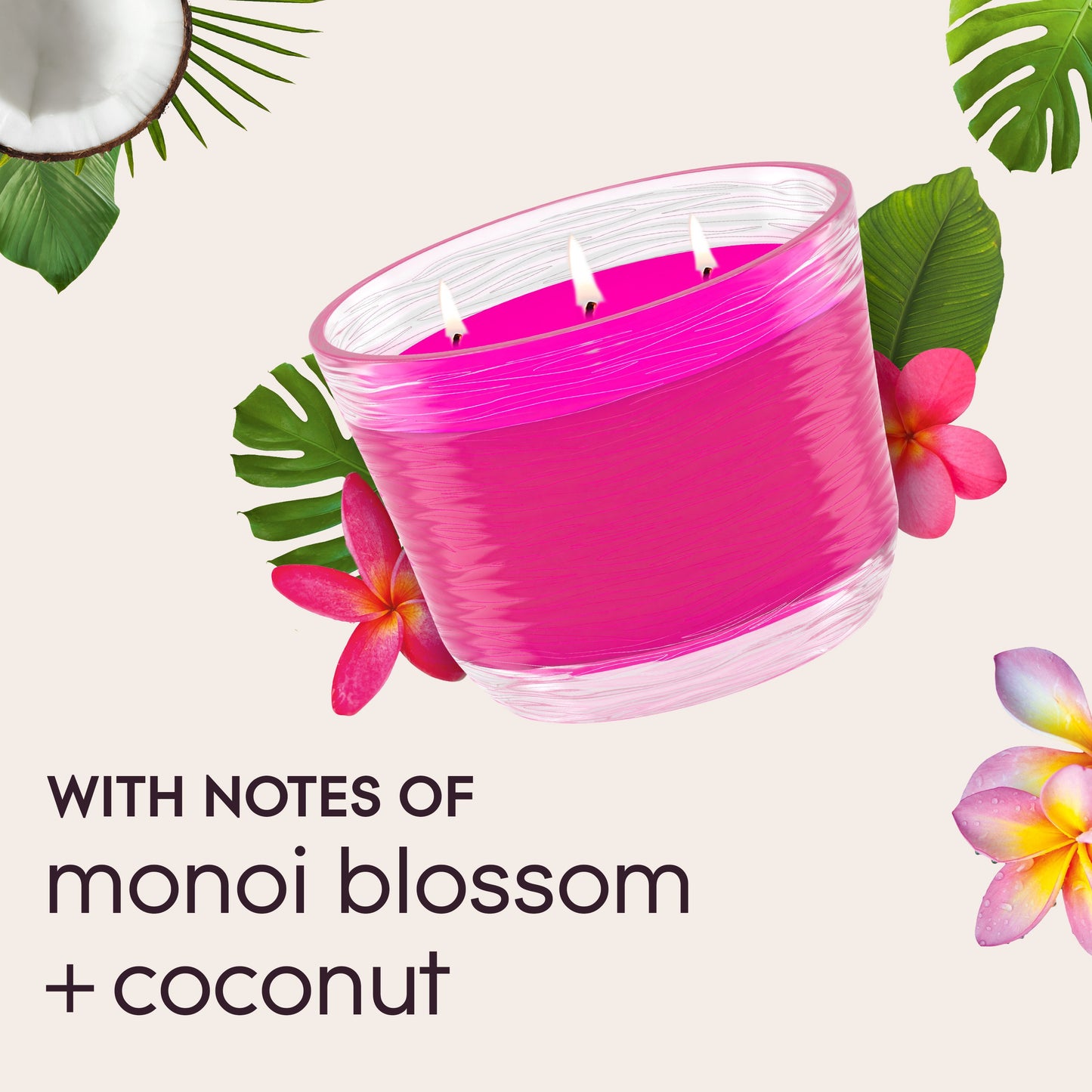 Glade Exotic Tropical Blossoms 3 Wick Candle