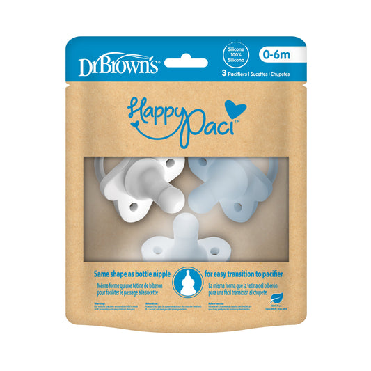 Dr. Brown's HappyPaci Pacifiers (0-6 Months) - Blue