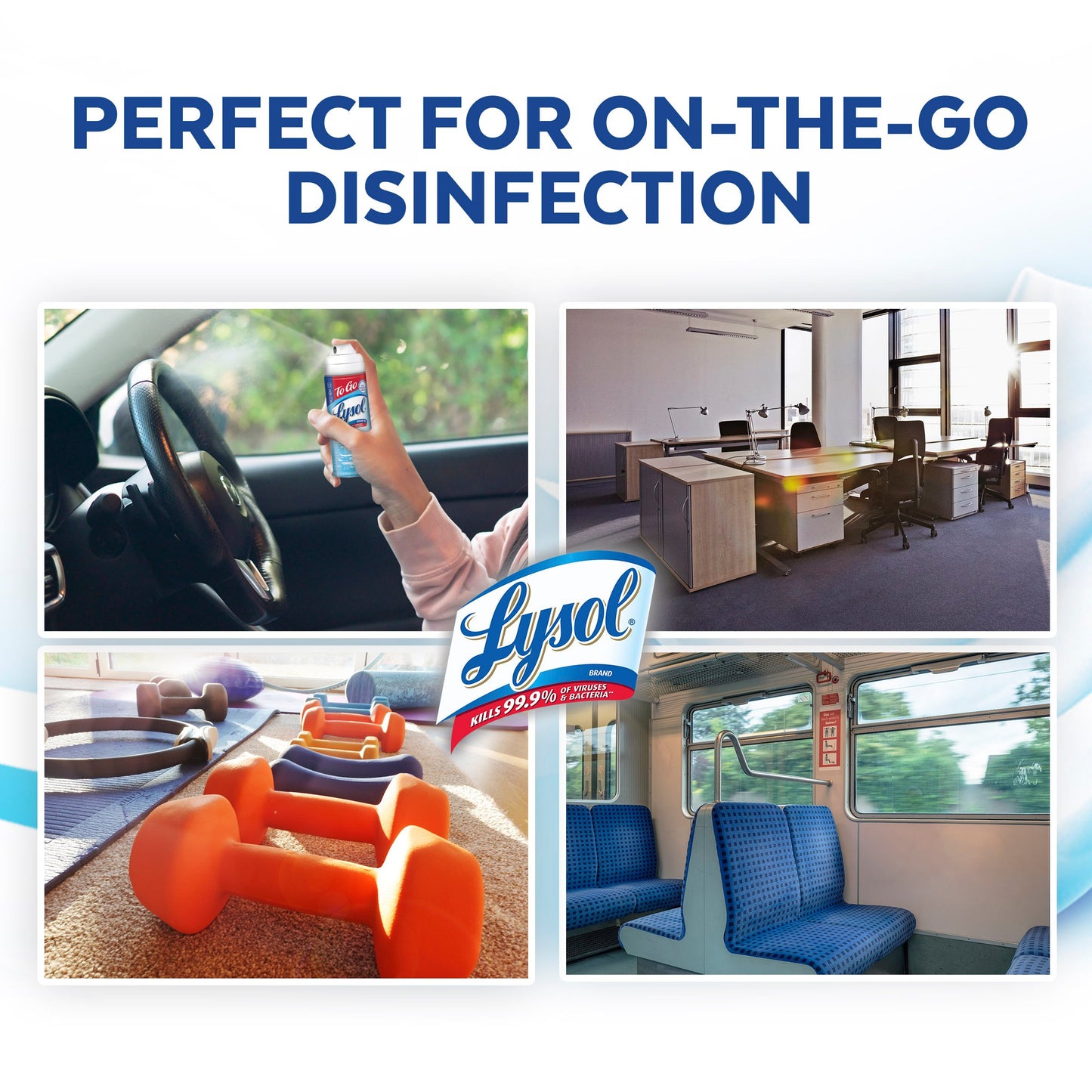 Lysol Travel Size To Go Disinfectant Spray - Crisp Linen