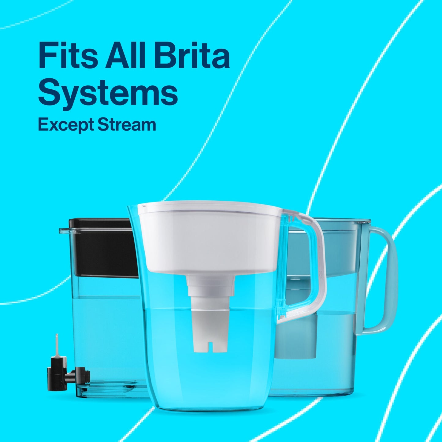 Brita Tahoe Large Water Filter Water Pitcher, 10-Cup
