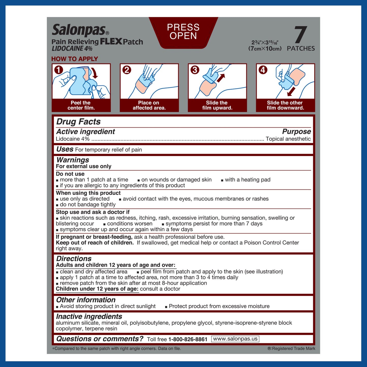 Salonpas Pain Relieving Flex Patch Maximum Strength