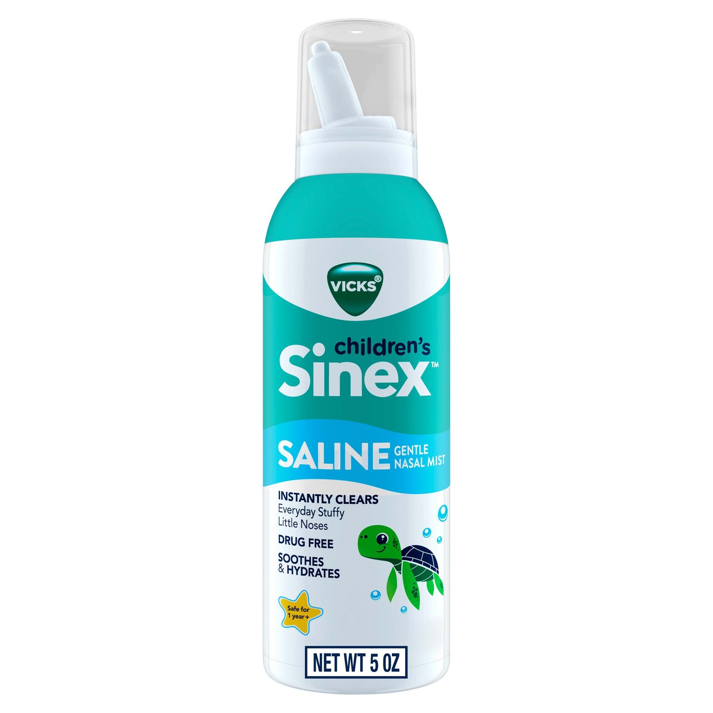Vicks Sinex, Children's Saline Nasal Spray, Ultra Fine Mist with Hint of Aloe, Fast Everyday Stuffy Nose Relief