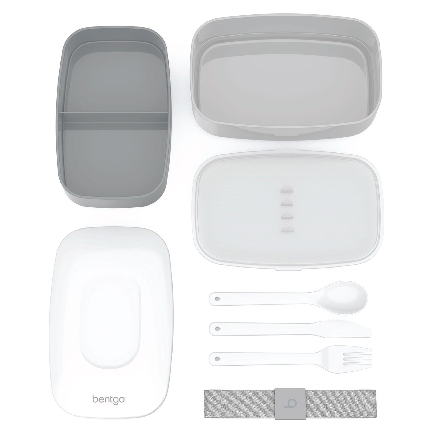 Bentgo Classic AlI-In-One Stackable Lunch Box- Gray