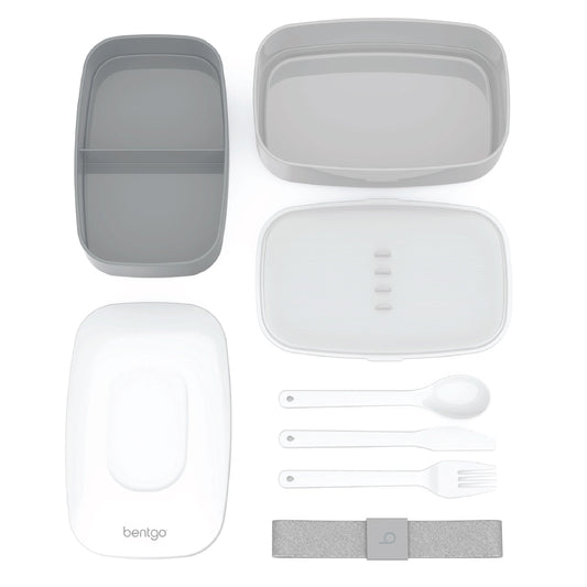 Bentgo Classic AlI-In-One Stackable Lunch Box- Gray