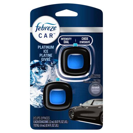 Febreze Car Platinum Ice Air Freshener Vent Clips