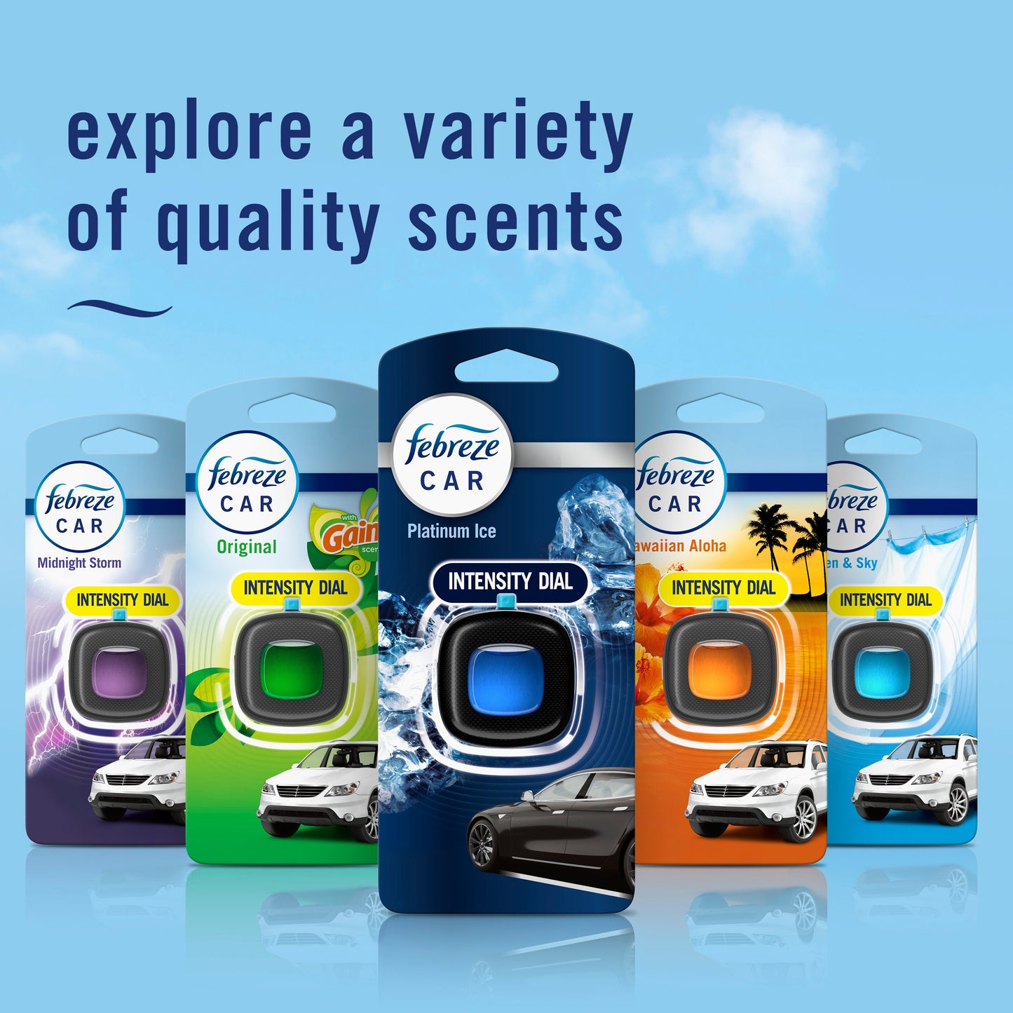 Febreze Car Platinum Ice Air Freshener Vent Clips
