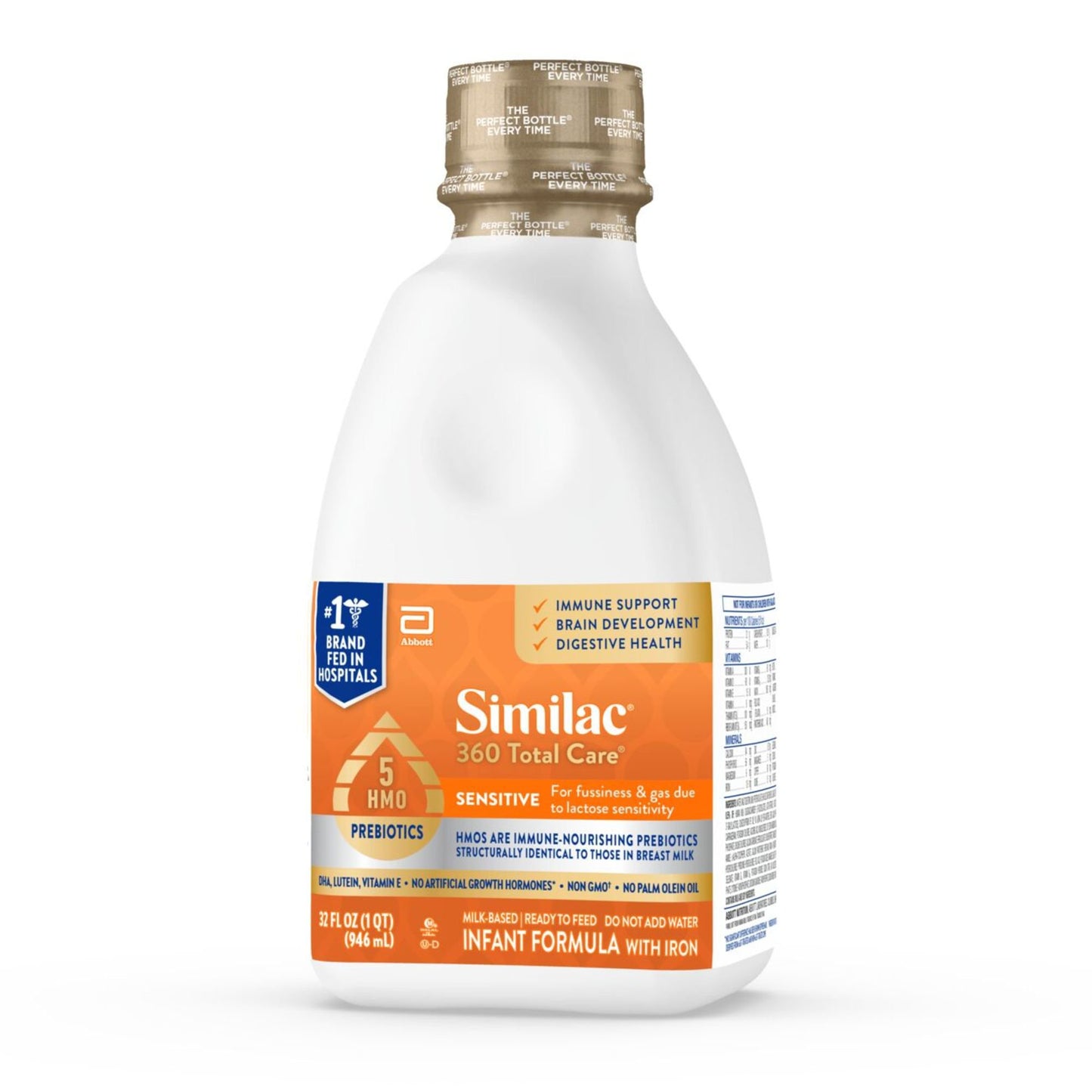 Similac 360 Total Care Sensitive Ready-to-Feed Infant Formula with 5 HMO Prebiotics