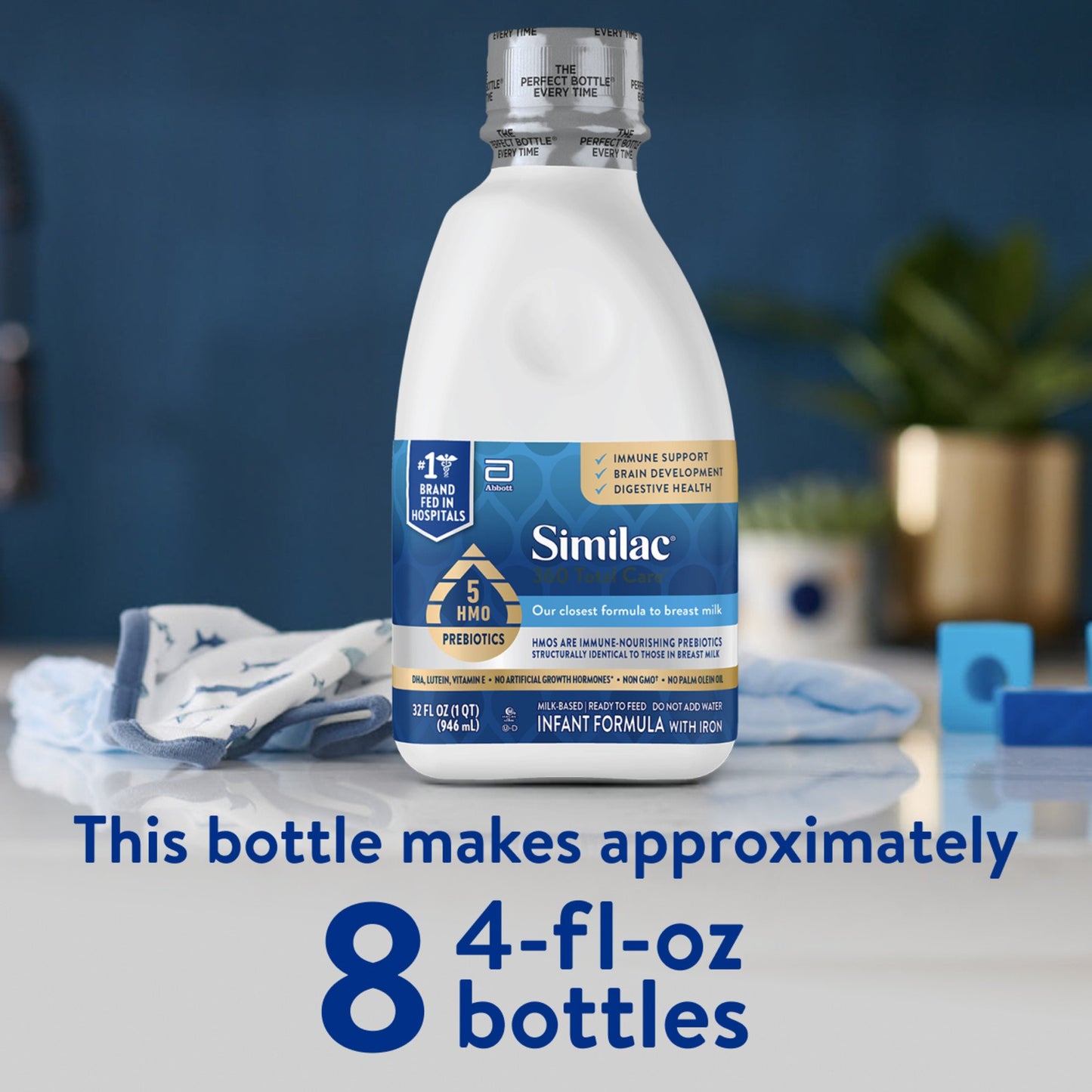 Similac 360 Total Care Ready-to-Feed Infant Formula with 5 HMO Prebiotics
