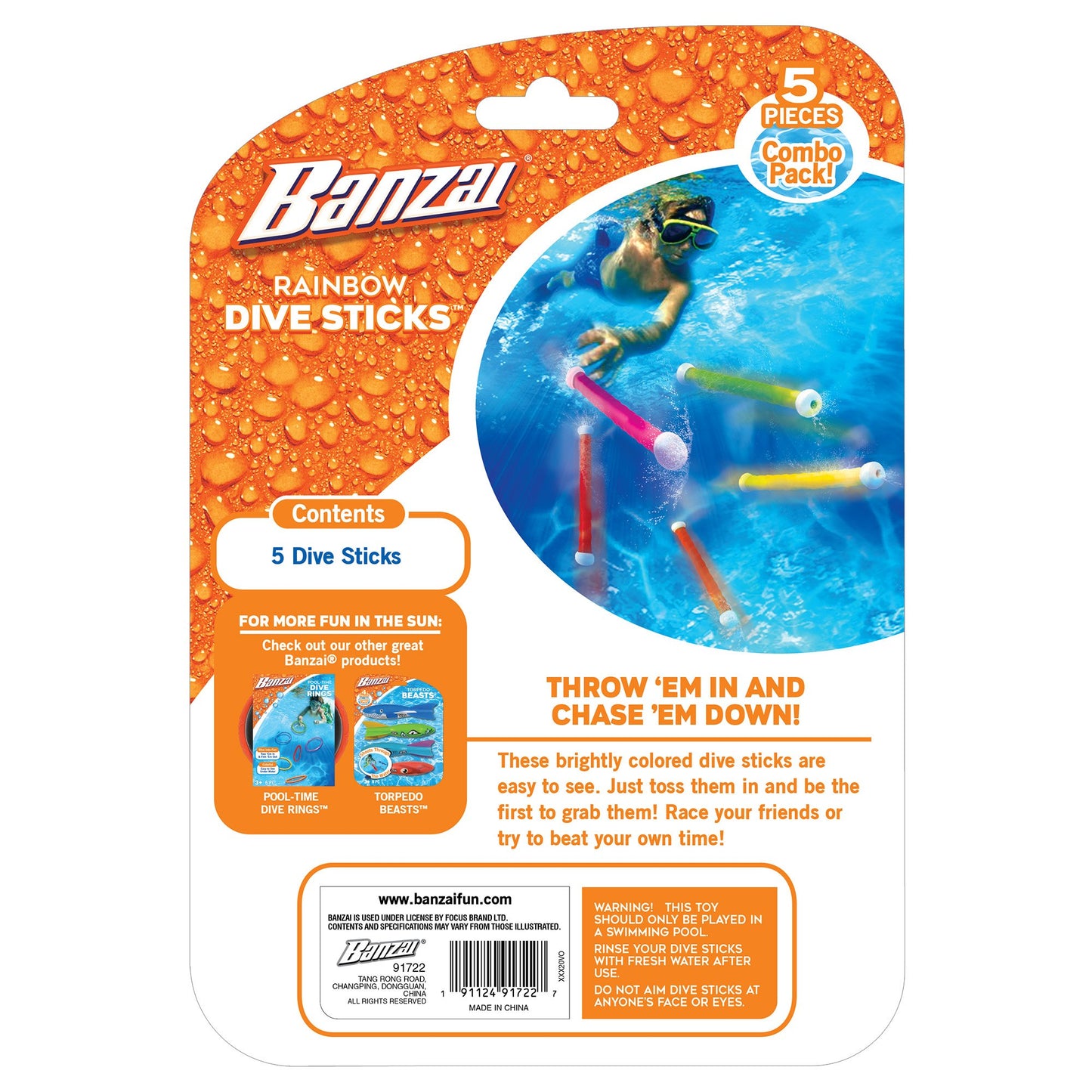 Banzai Rainbow Dive Sticks