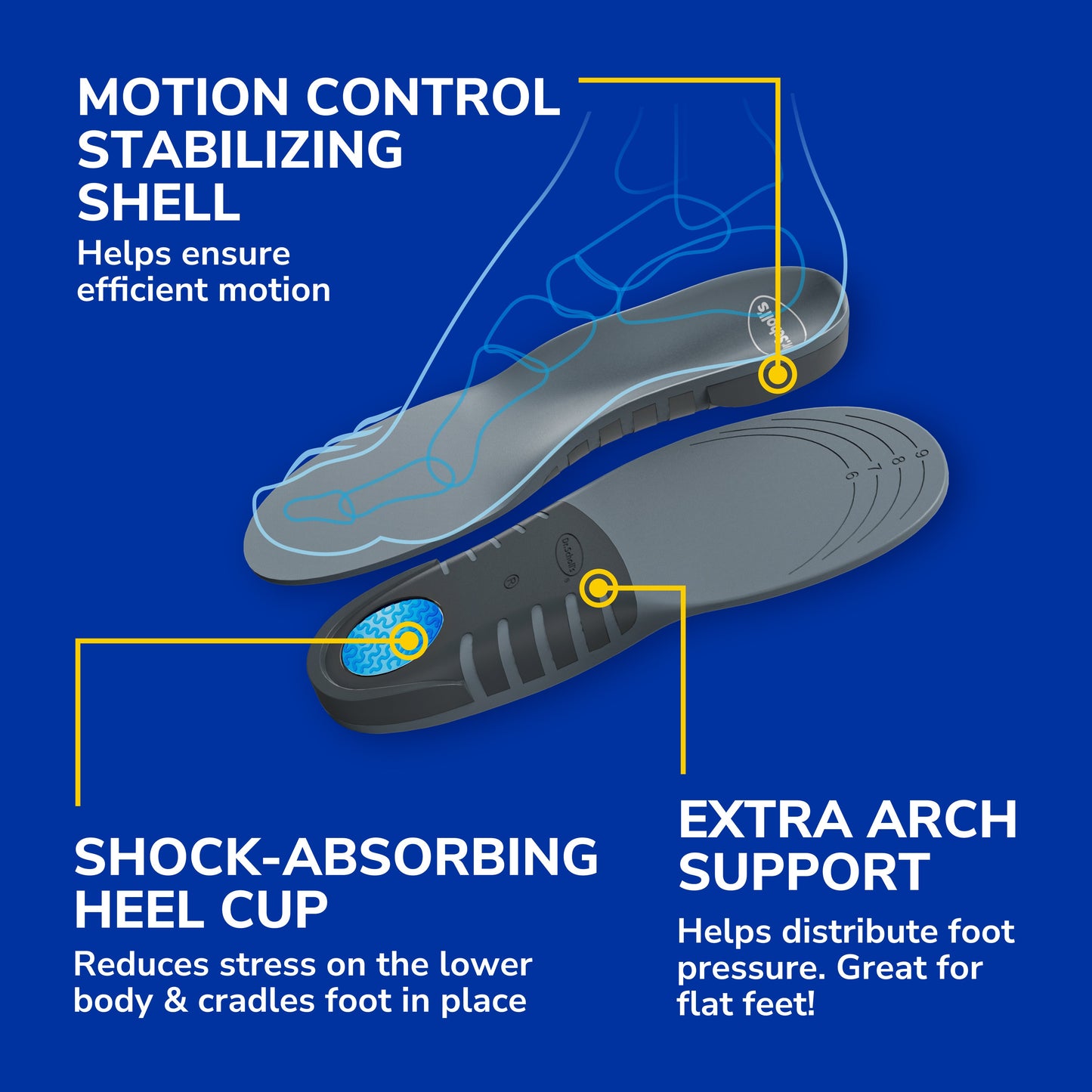 Dr. Scholl's Stability Support Insoles Womens 6-10