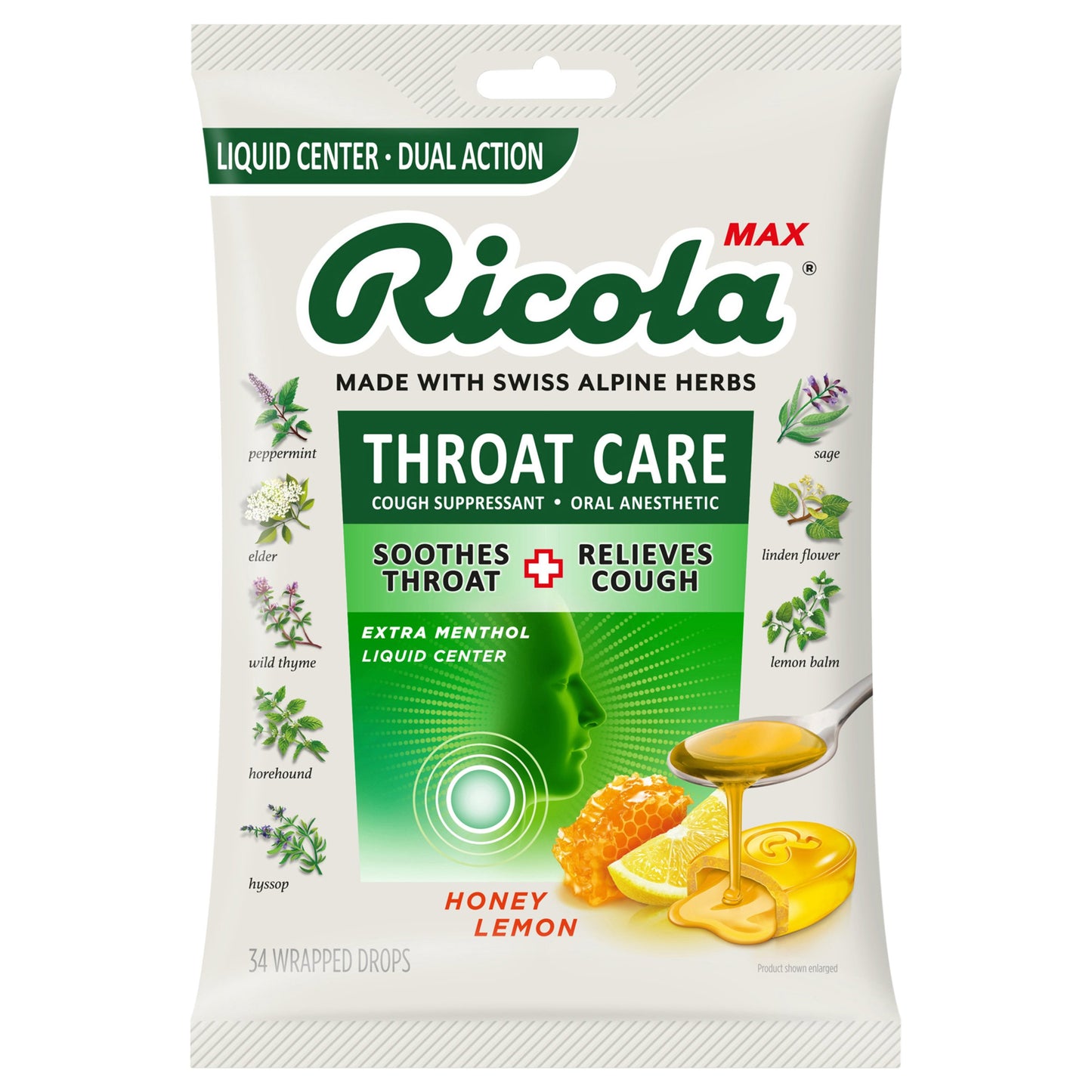 Ricola Throat Care Drops - Honey Lemon