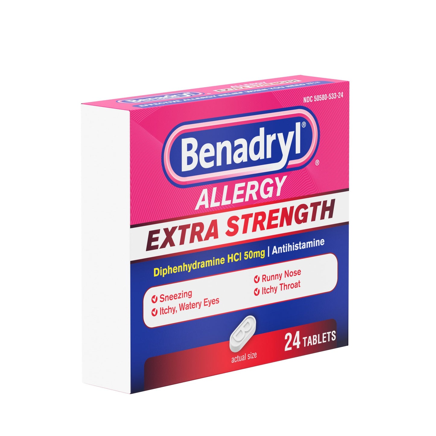 Benadryl Extra Strength Antihistamine Allergy Tablets