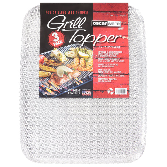 Oscarware Disposable Grill Toppers, 3 pk