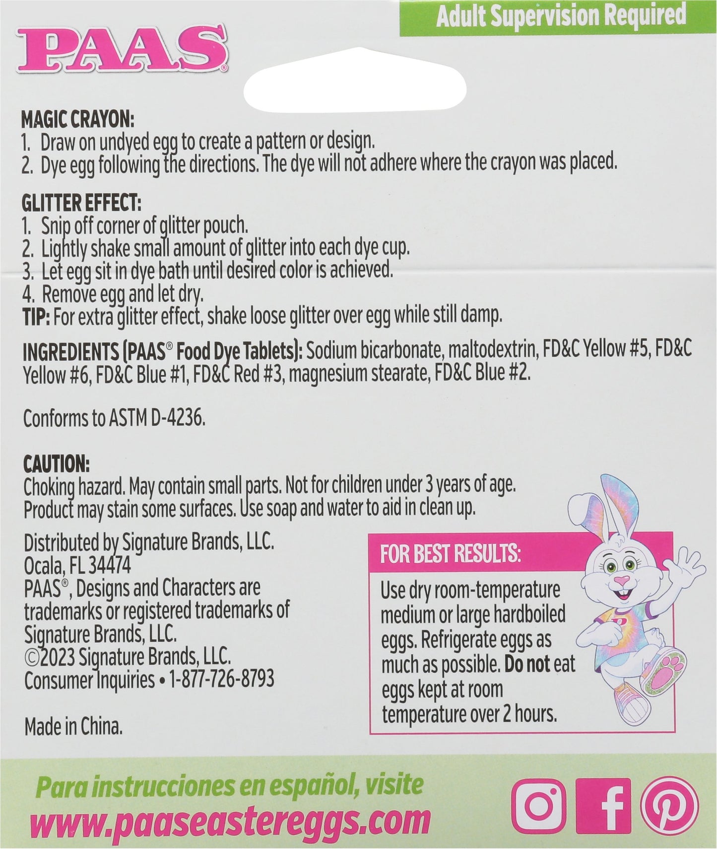 PAAS Glitter Color Cups Easter Egg Decorating Kit