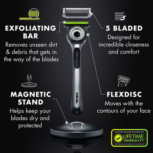 GilletteLabs Razor with Stand + 1 Blade Refill