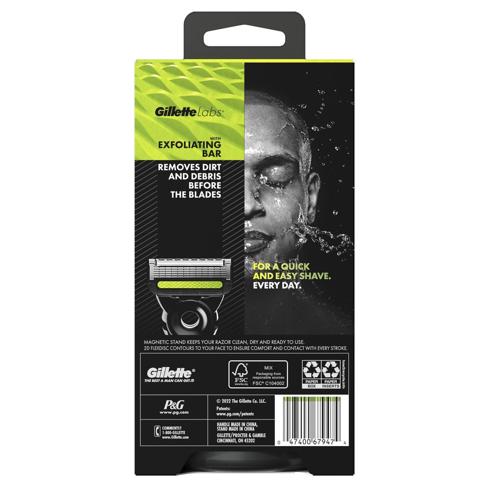 GilletteLabs Razor with Stand + 1 Blade Refill