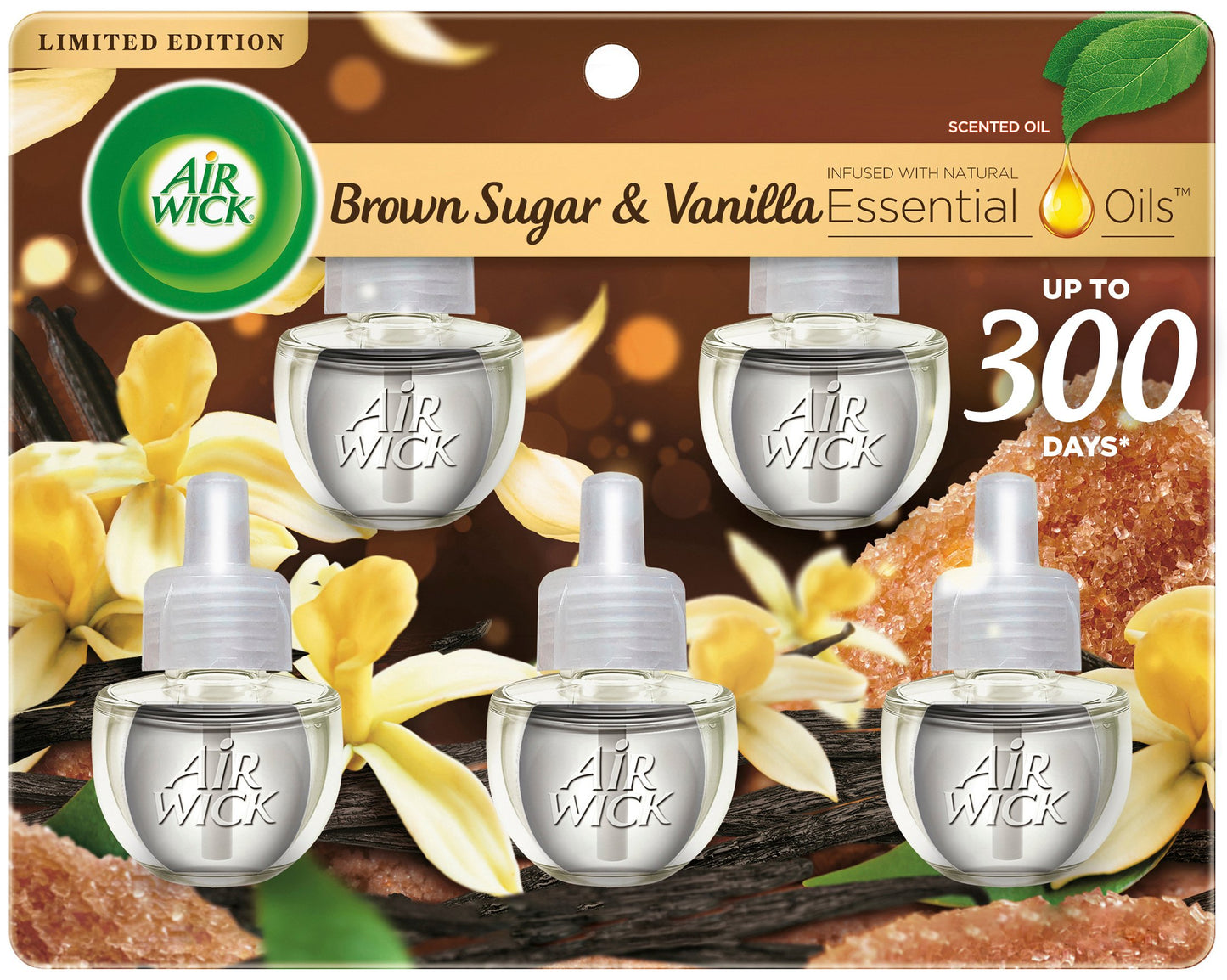 Air Wick Scented Oil Refill, Plug In Air Freshener, Brown Sugar and Vanilla