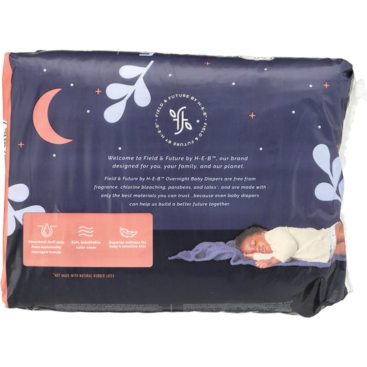 Field & Future by H-E-B Small Pack Baby Overnight Diapers - Size 5