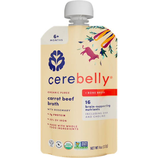 Cerebelly Organic Baby Puree Pouch - Carrot & Beef Broth With Rosemary