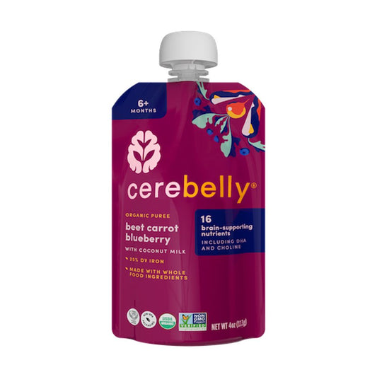 Cerebelly Organic Baby Puree Pouch - Beet Carrot Blueberry with Coconut Milk