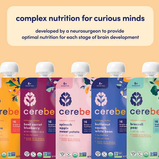 Cerebelly Organic Baby Puree Pouch - Butternut Squash & Chicken Broth with Thyme