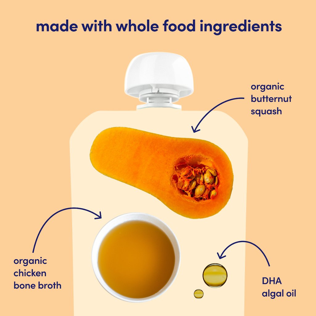 Cerebelly Organic Baby Puree Pouch - Butternut Squash & Chicken Broth with Thyme