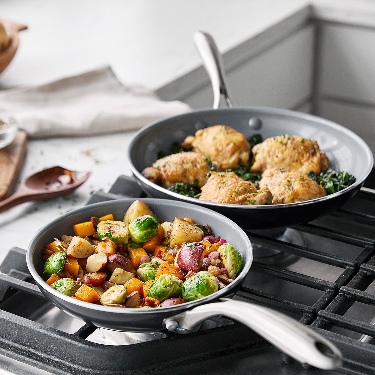 GreenPan Swift Collection Ceramic Nonstick Fry Pan Set