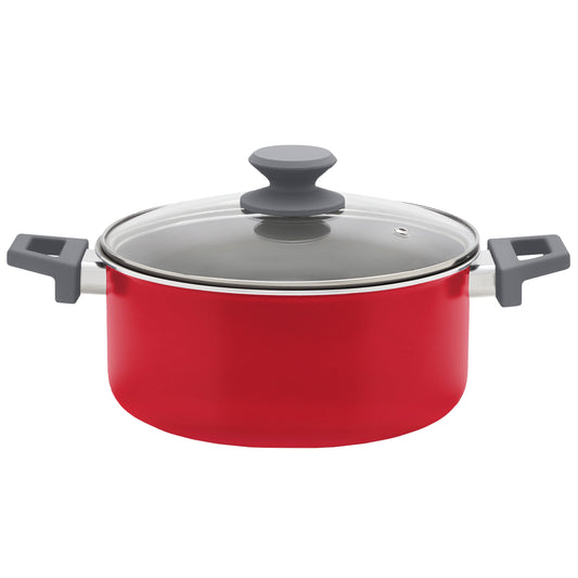 our goods Stock Pot with Glass Lid - Scarlet Red