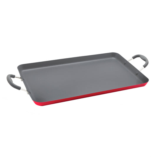 our goods Double Burner Griddle - Scarlet Red