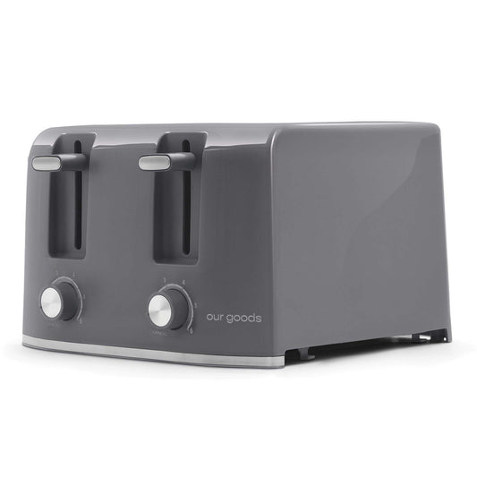 our goods 4 Slice Toaster - Pebble Gray
