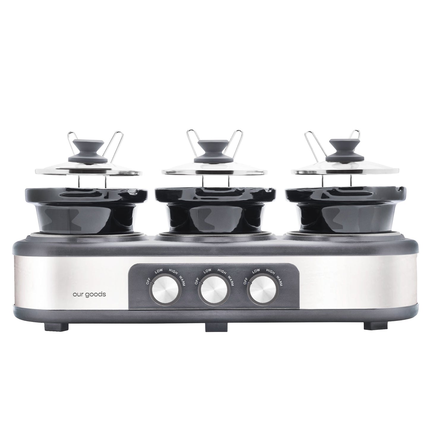 our goods Triple Slow Cooker - Stainless Steel