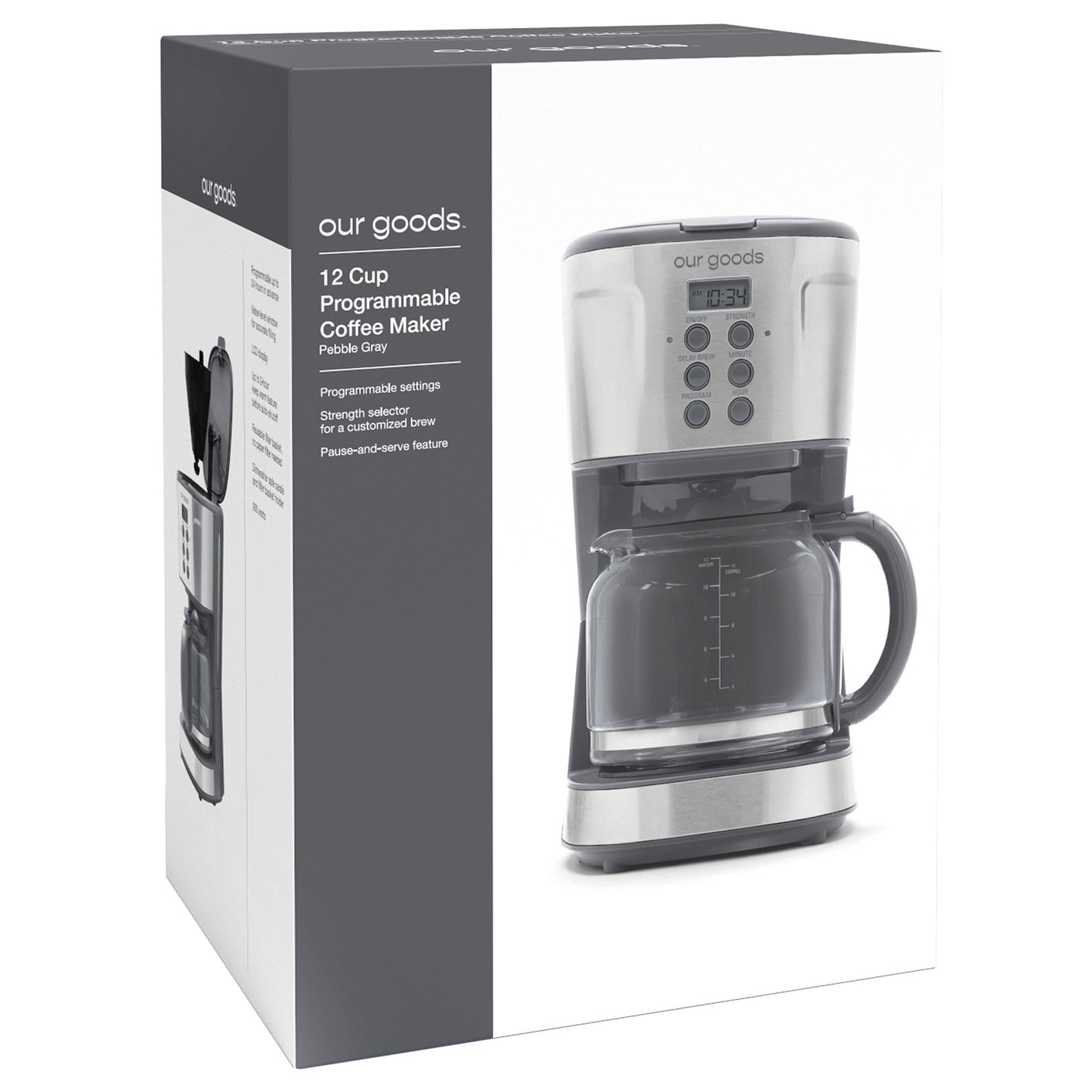 our goods Programmable Coffee Maker - Pebble Gray