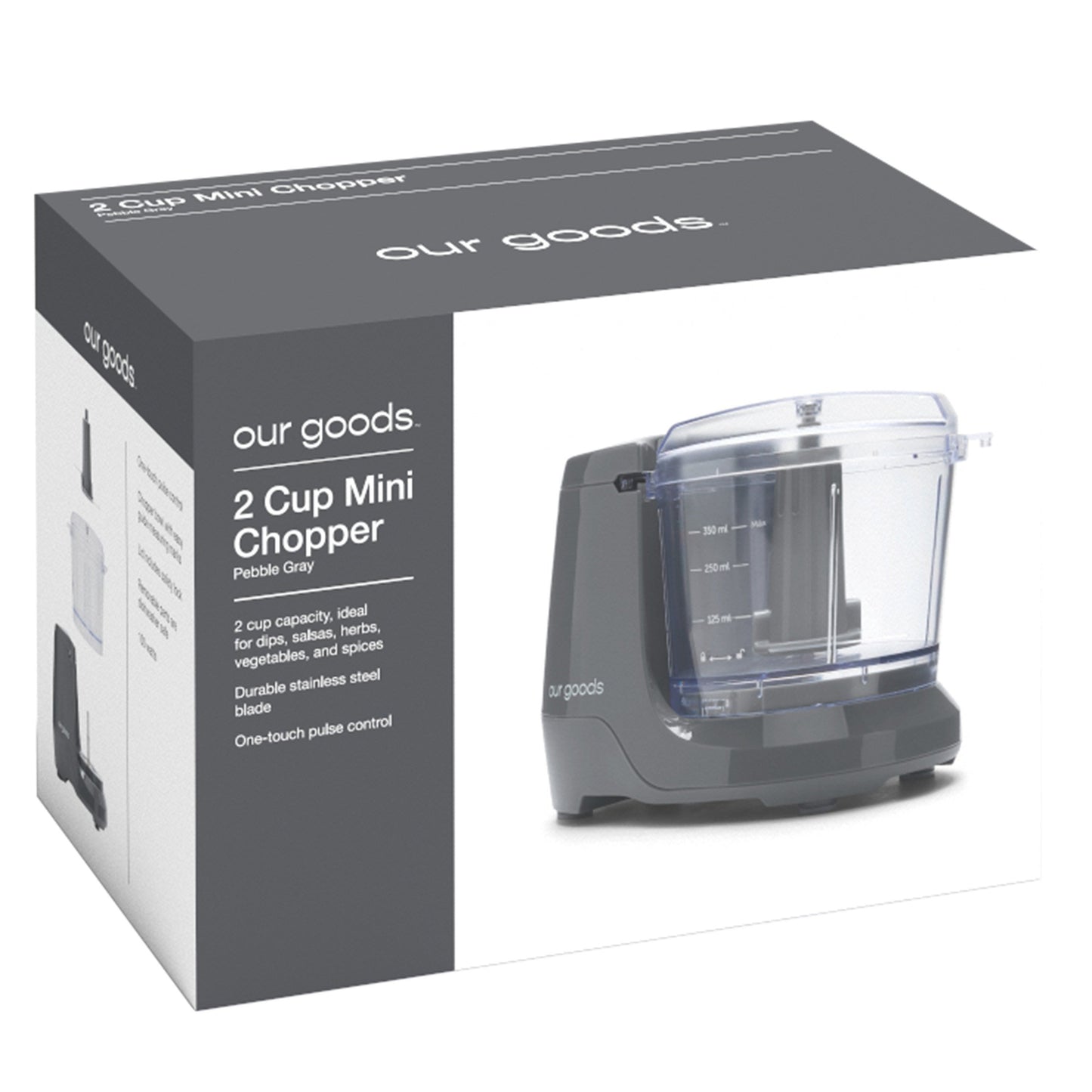 our goods Mini Chopper - Pebble Gray