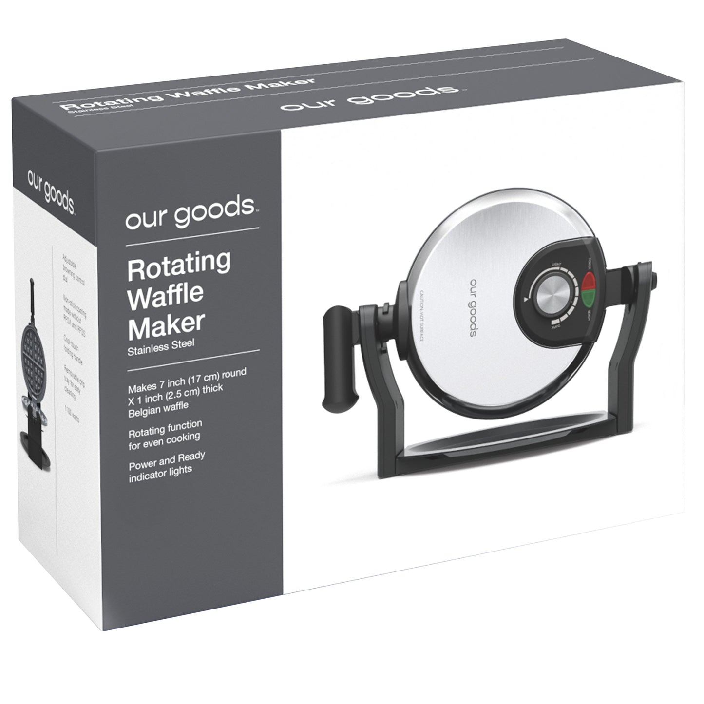 our goods Rotating Waffle Maker - Stainless Steel