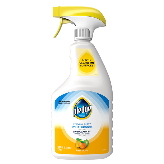 Pledge Pledge pH-Balanced Multisurface Cleaner Spray for Everyday Care, Fresh Citrus Scent, 25oz