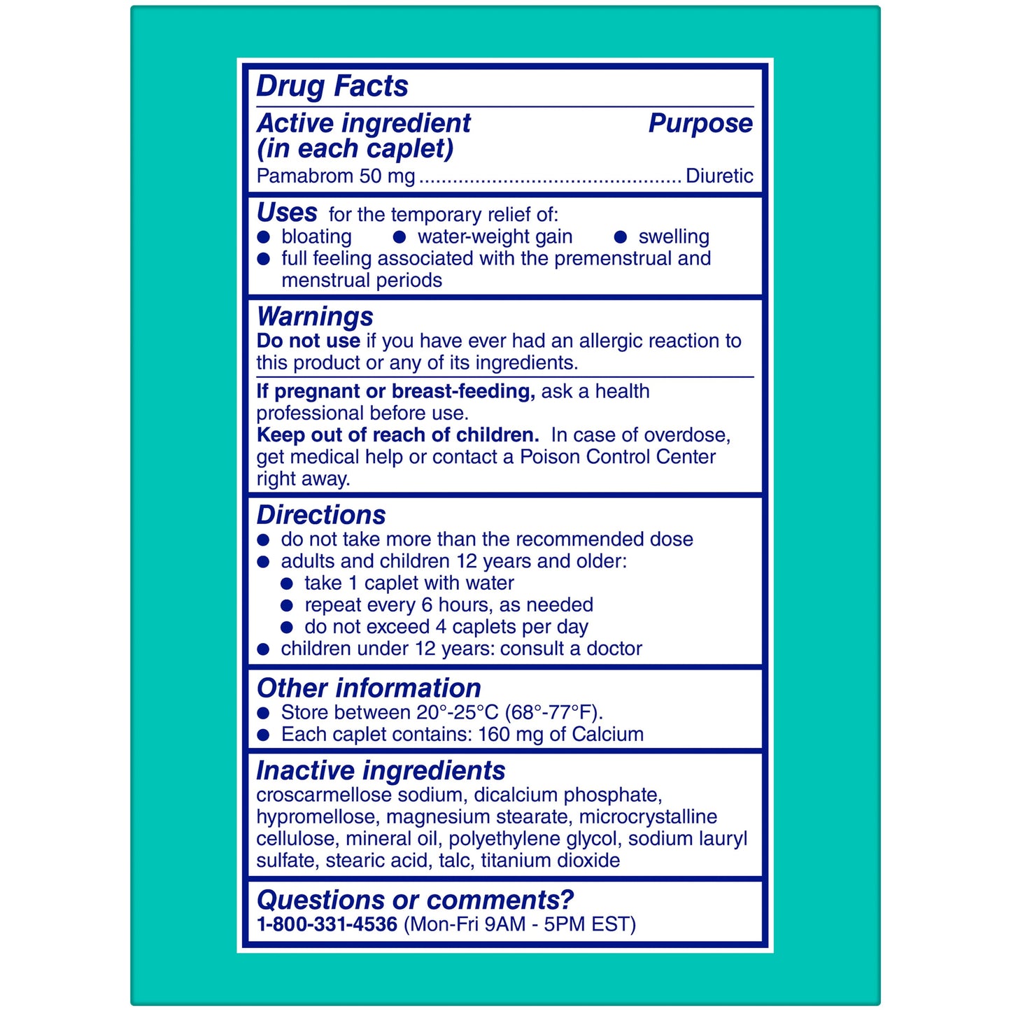 Midol Bloat Relief with Pamabrom Caplets