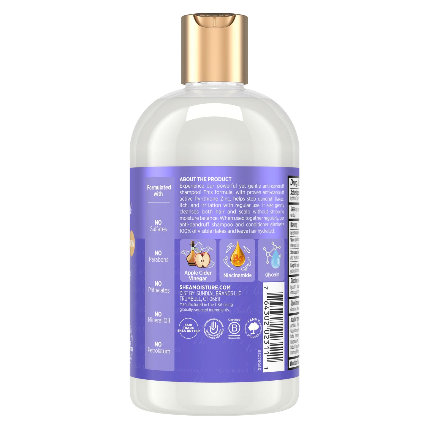 SheaMoisture Anti-Dandruff Shampoo Apple Cider Vinegar & Salicylic Acid