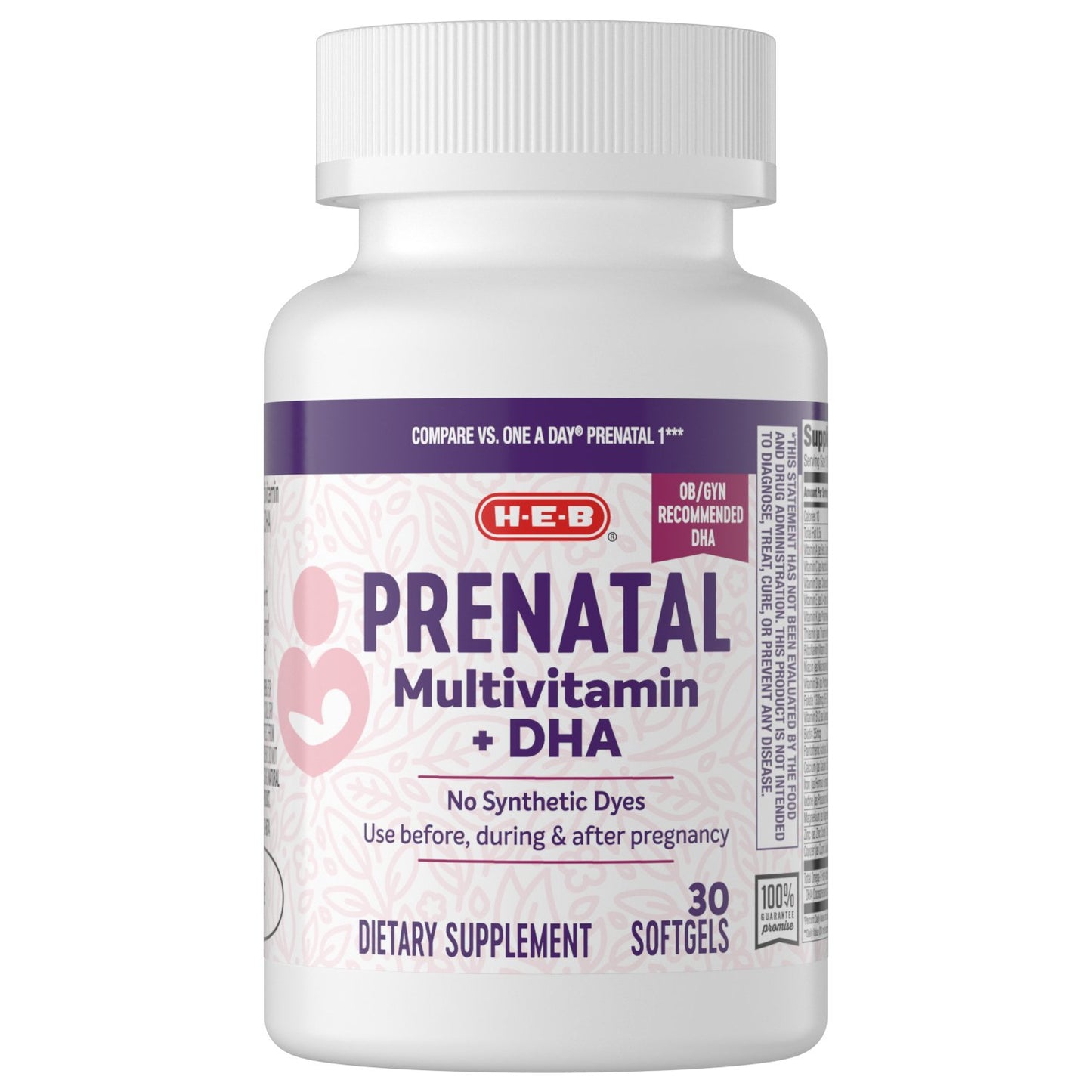 H-E-B Prenatal Multivitamin & DHA Supplement Softgels