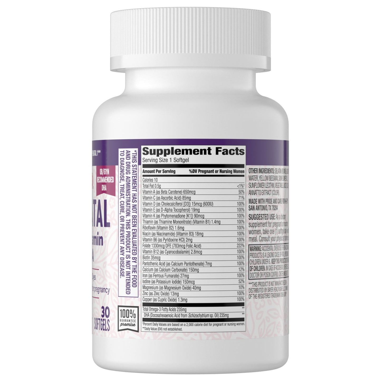 H-E-B Prenatal Multivitamin & DHA Supplement Softgels