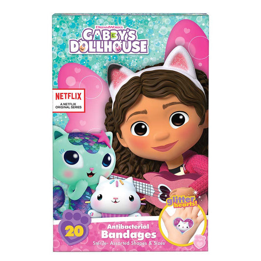 Gabby's Dollhouse Antibacterial Bandages - Assorted Sizes