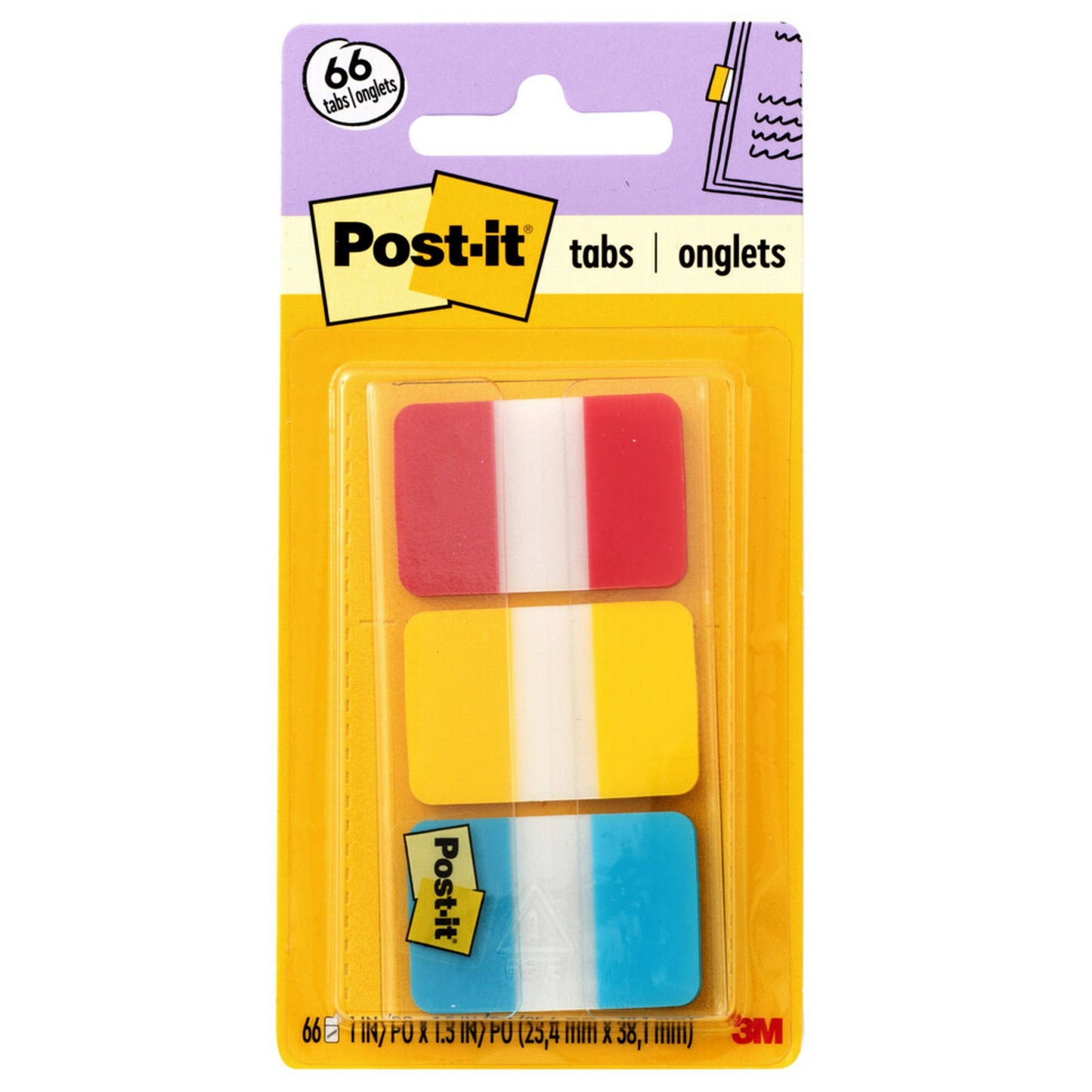 Post-it Durable Index Tabs - Assorted Colors, 66 Ct