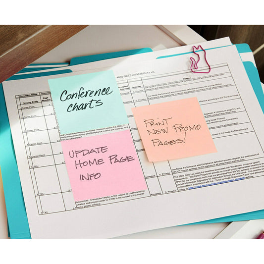 Post-it Super Sticky Notes Cube - Pastel Colors, 400 Ct