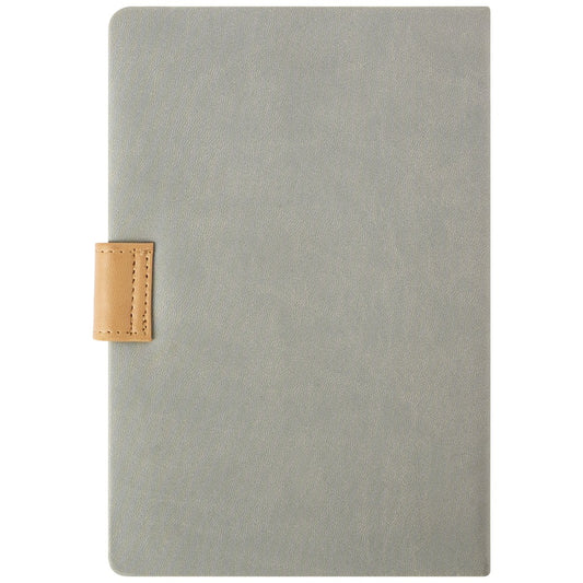 C.R. Gibson Leatherette Lined Journal with Magnetic Closure - Gray